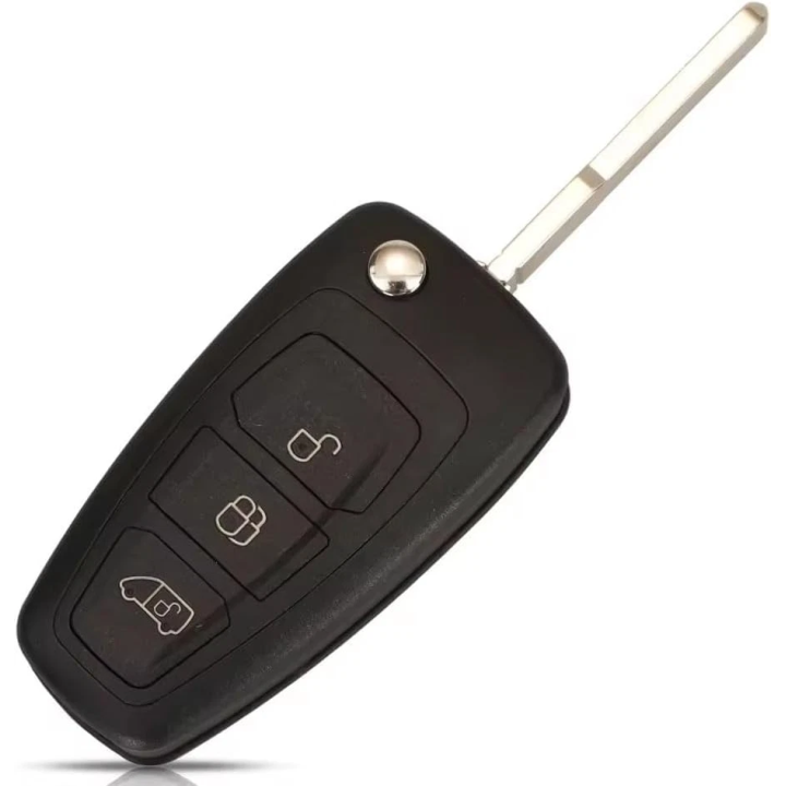 Clé vierge Ford 3 boutons avec transpondeur 4D83 FSK – 433 MHz, à programmer - face avant