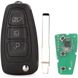 Clé vierge Ford 3 boutons avec transpondeur 4D83 FSK – 433 MHz, à programmer