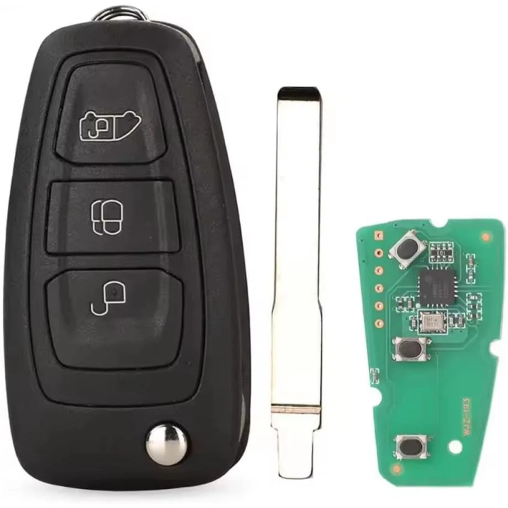 Clé vierge Ford 3 boutons avec transpondeur 4D83 FSK – 433 MHz, à programmer
