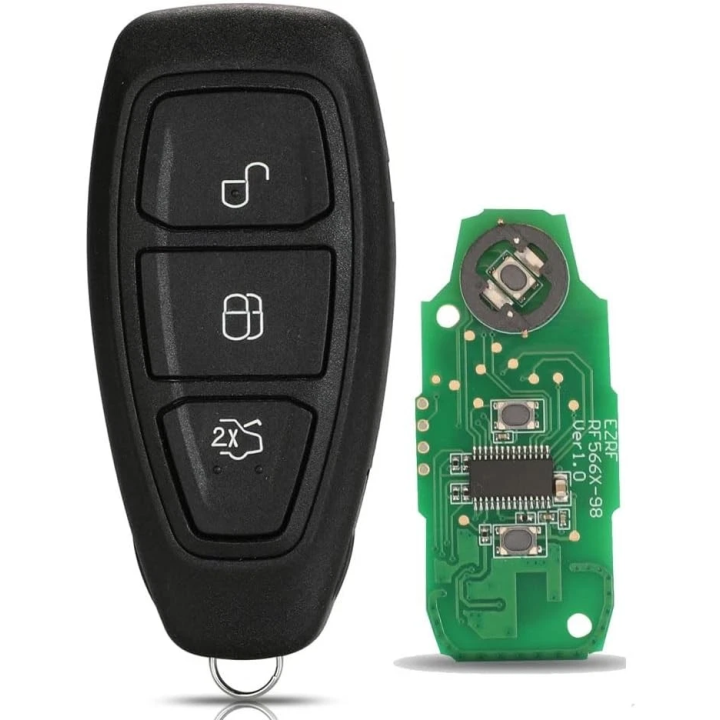 Clé vierge Ford 3 boutons avec transpondeur 4D83 FSK, 433 MHz, à programmer