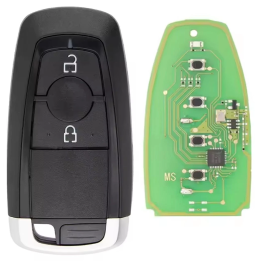 Clé vierge Ford 2 boutons avec transpondeur ID49 NCF795xF, 433 MHz, à programmer.