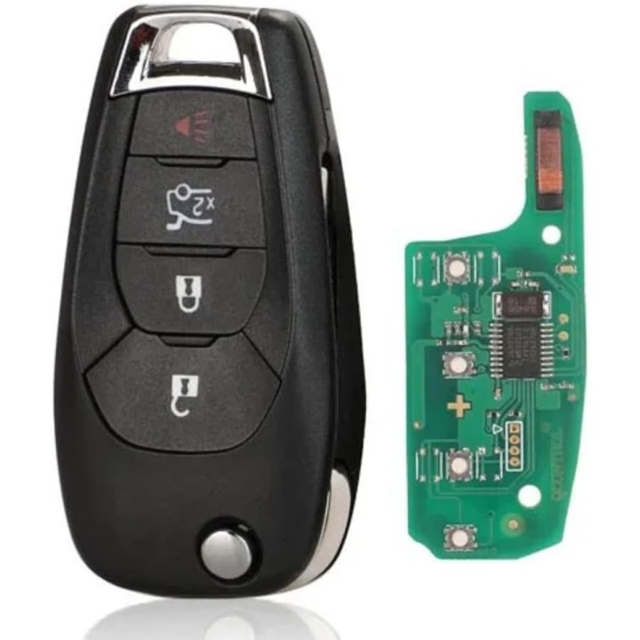 Télécommande Chevrolet 4 boutons 433 MHz avec transpondeur ID46 HITAG 2 PCF7941E – clé vierge à programmer
