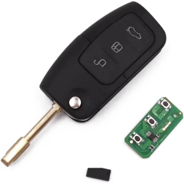 Clé vierge Ford 3 boutons 4D60 40 bits, lame F021, 433 MHz, à programmer.