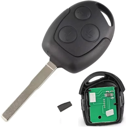 Clé vierge Ford 3 boutons 4D63 80 bits, 433 MHz, à programmer.
