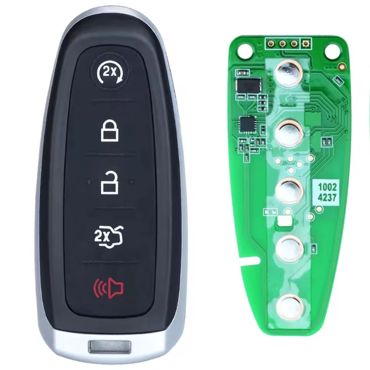 Clé vierge Ford 4 boutons ID49 Hitag Pro, 433 MHz FSK, à programmer — compatible Focus, Explorer et Kuga.